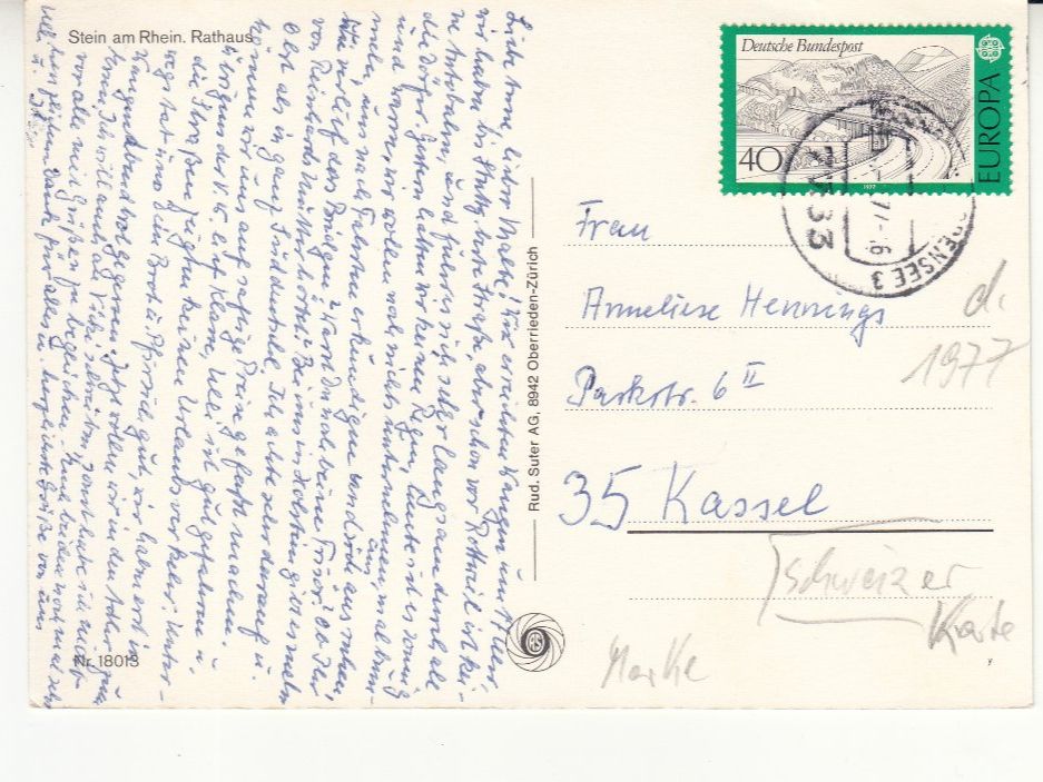 Cartoline postali: Stein am Rhein 1977 – Usato da Bürglen TG venduto da StampGraf 1