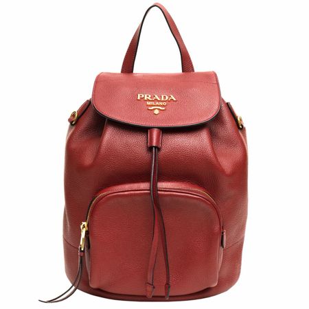 Prada Vitello Daino Bagpack Rubino