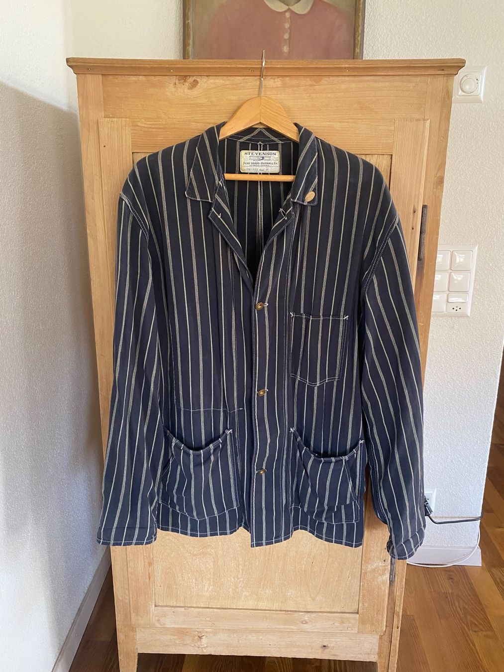 Camicie: Stevenson Overall Co. Foreman Black Stripe Shirt, Hemd – Usato da Illnau venduto da Machi3