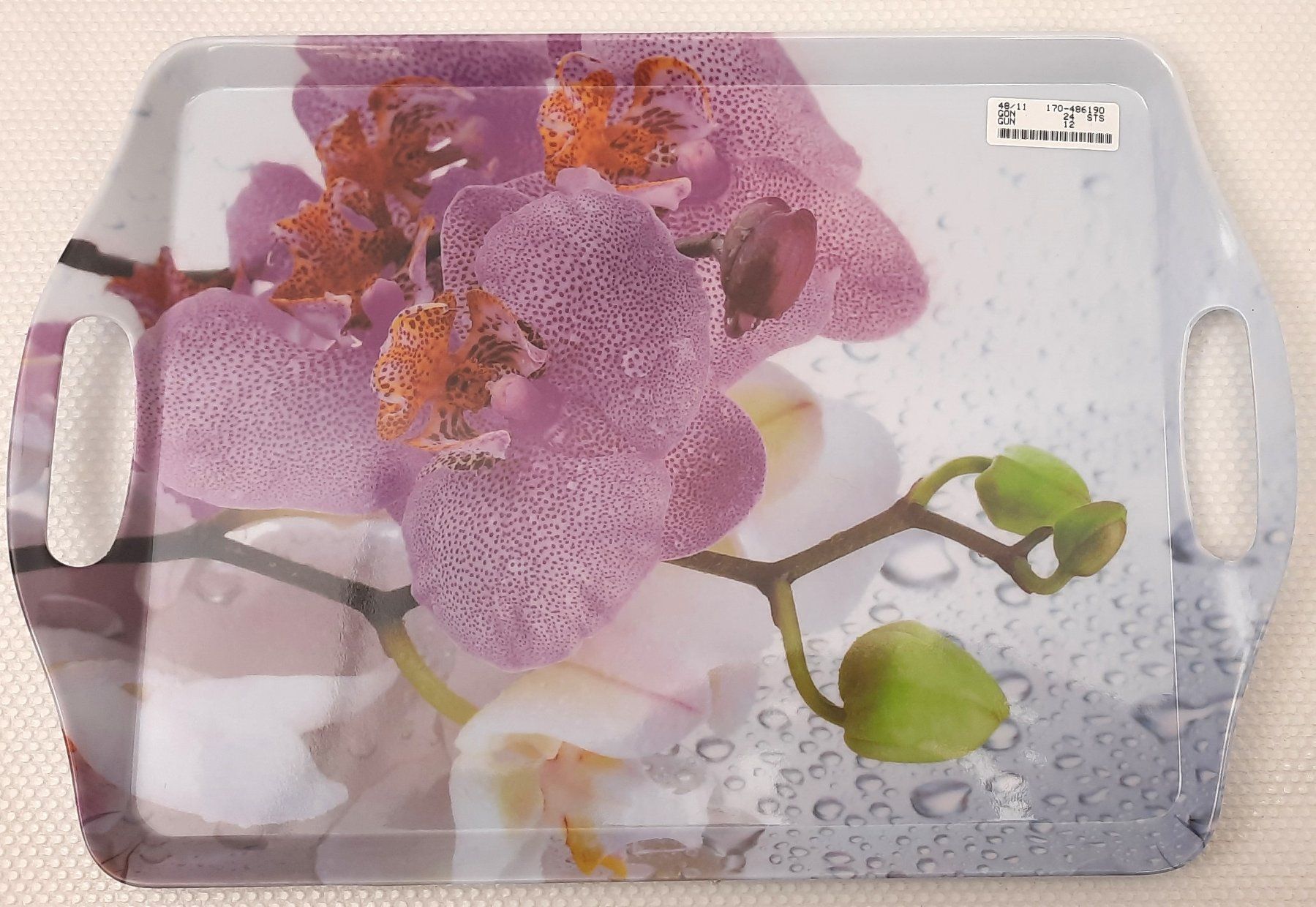 Piatti di portata: 3 STK Servier Tablett EXELLENT HOUSWARE mit Orchideenmotiven – Nuovo (secondo la descrizione) da Kleindöttingen venduto da Loorev 3