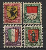 Pro Juventute Wappen J26, J27, J30, J31