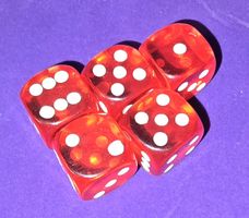 5 rote Würfel