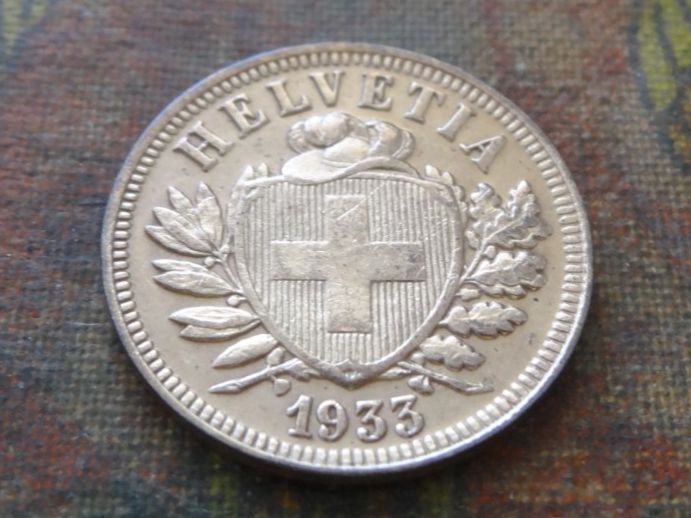 Tutti le monete: 2 Rp. 1933  (C) – Usato da Romanel-sur-Lausanne venduto da Swift13