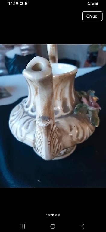 Ciotole:  Teiera Capodimonte con Rose Applicate – Usato da Figino venduto da cla_b75f 2