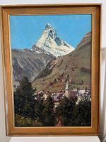 Ölbild auf Leinen Matterhorn Zermatt
