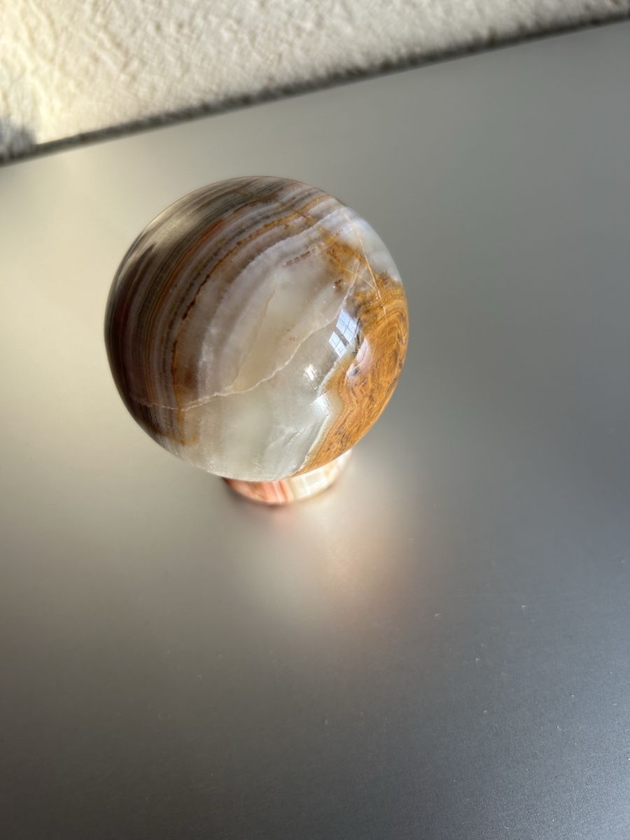 Mineralien & Heilsteine: Kugel aus Onyx Durchmesser 6,5 cm – Gebraucht aus Lengnau AG von Mefari 2