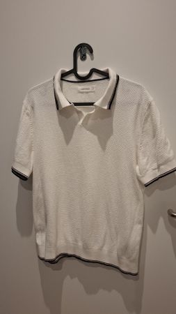 white polo shirt size S with texture 