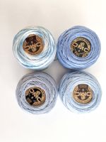 4x DMC Perlé No.8 – Farbmix – Leichte Mängel – 10g