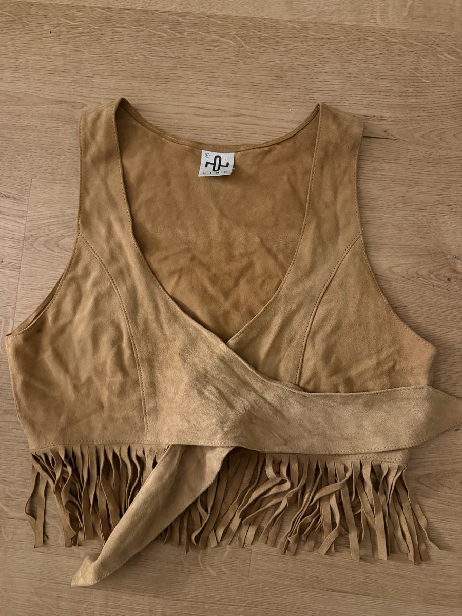 Gilet & Giacche senza maniche: Schöne Leder Weste mit Fransen – Usato da Jona venduto da HappyHappyHappyHappy
