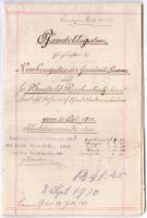 Pfandobligation 1200 Fr Gemeinde Lauenen BE 1908 Fiskalmarke