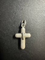 750 Weissgold Kreuz Anhänger 