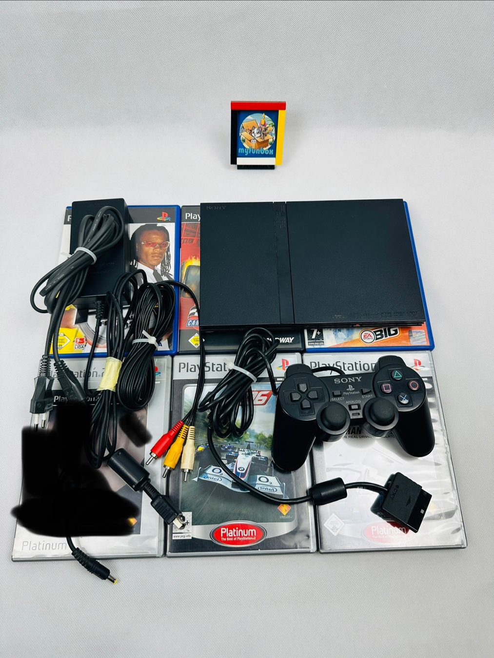 Sony Console: PS2 Konsole Slim + Kabel + Controller + 5 Spiele – Usato da Kappel SO venduto da MyFunBox