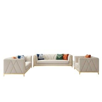 Sofas: Medusa Edelstahl Leder Sofagarnitur Couch Wohnzimmer Möbel – Neu und originalverpackt aus Zug von jvmoebel-schweiz 2