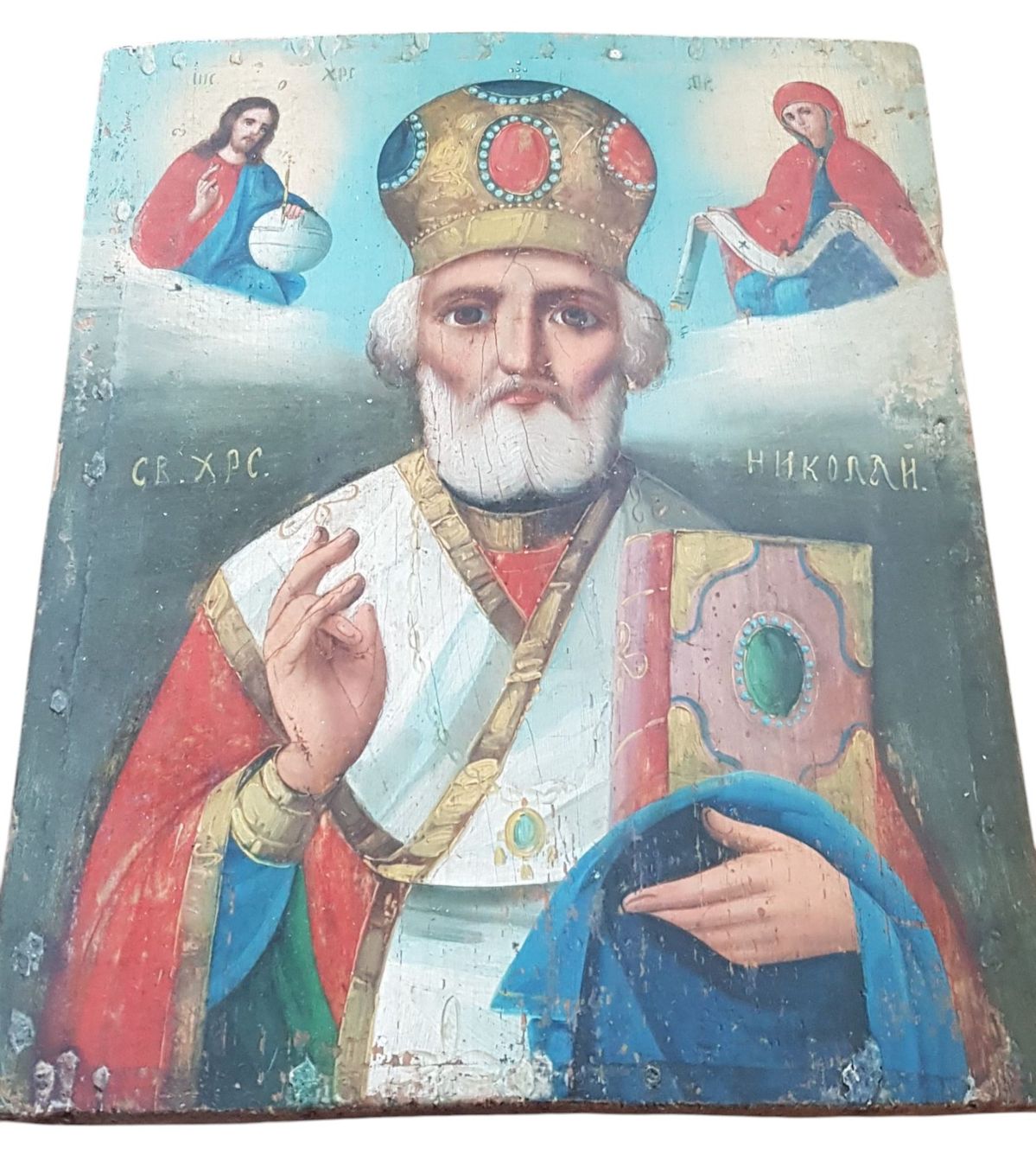 Dipinti: Ikone Hl. Nikolaus antik – Usato da Mörschwil venduto da antiksalon21