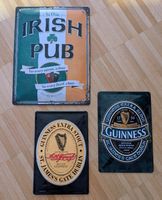 3er-Set Retro Blechschilder – Irish Pub & Guinness