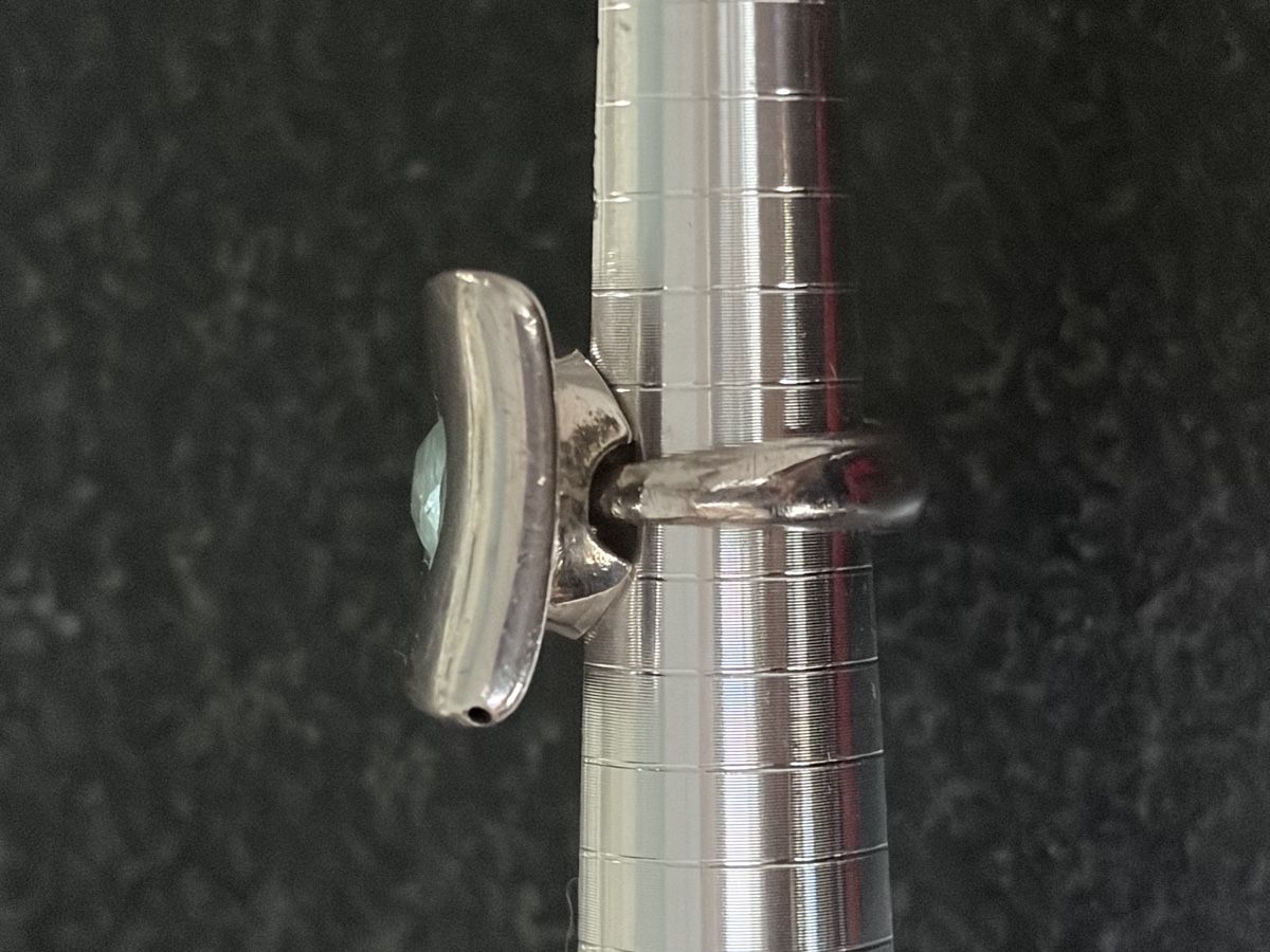 Anelli: Ring 925 Silber mit hellblauem/aquafarbenem Edelstein Gr.54 – Usato da Estavayer-le-Lac venduto da Mimmy02 2