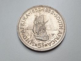 🇿🇦 South Africa 5 Shillings 1952 Silver *28.3g* .500