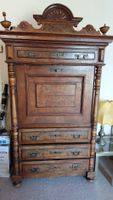 Antiker Sekretär / Schrank Nussbaum Holz