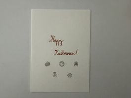 Rubber Stamps Set: Halloween - Pumpkin Spider Ghost Skull