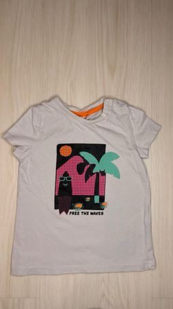 Summer Vibes T-shirt - Beach Print - Size 86(12-18M)