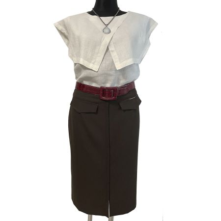 Jupe/Rock M/L Pencil Skirt TRUSSARDI Designer VINTAGE 1990s