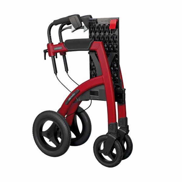 Ausili per la deambulazione: DER NEUE ROLLATOR ROLLZ PERFORMANCE IN RUBINROT – Nuovo e nell'imballaggio originale da Egg b. Zürich venduto da Santhema_AG 2
