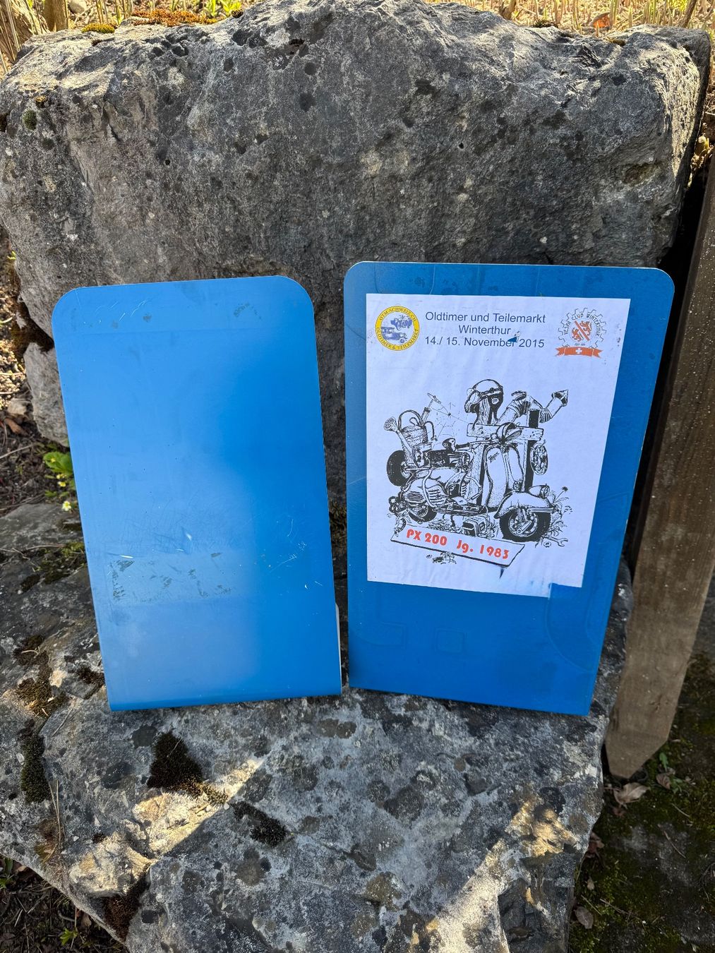 Insegne: Alte Blechschilder, aus Aluminium, 7 Stk. – Usato da Neftenbach venduto da Rose40
