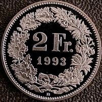2 Franken 1993 stgl. / aus Münzsatz