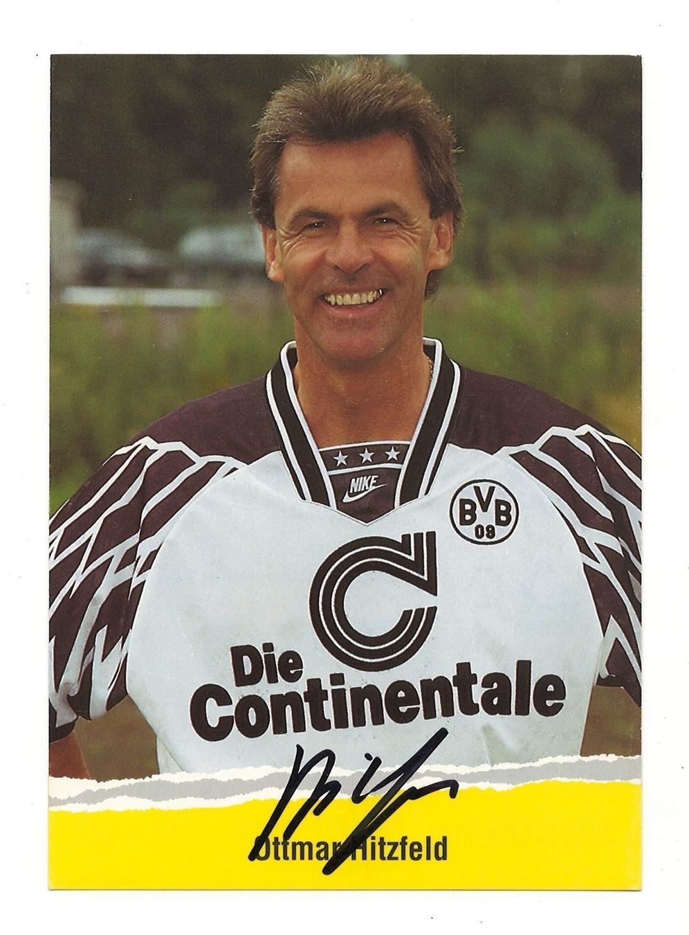 Autografi: OTTMAR HITZFELD  BVB DORTMUND  AUTOGRAMM – Usato da Basel venduto da verano1000