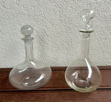 Karaffe/Weinkaraffe, Glas, 2 Stück