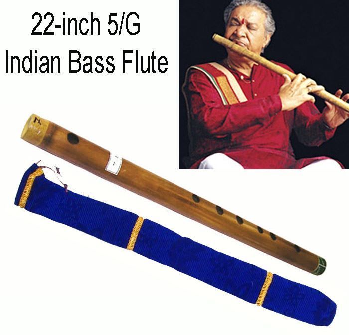 Bansuri Indische Querflöte aus Bambus 5/G, 55 cm mit Koffer Kaufen