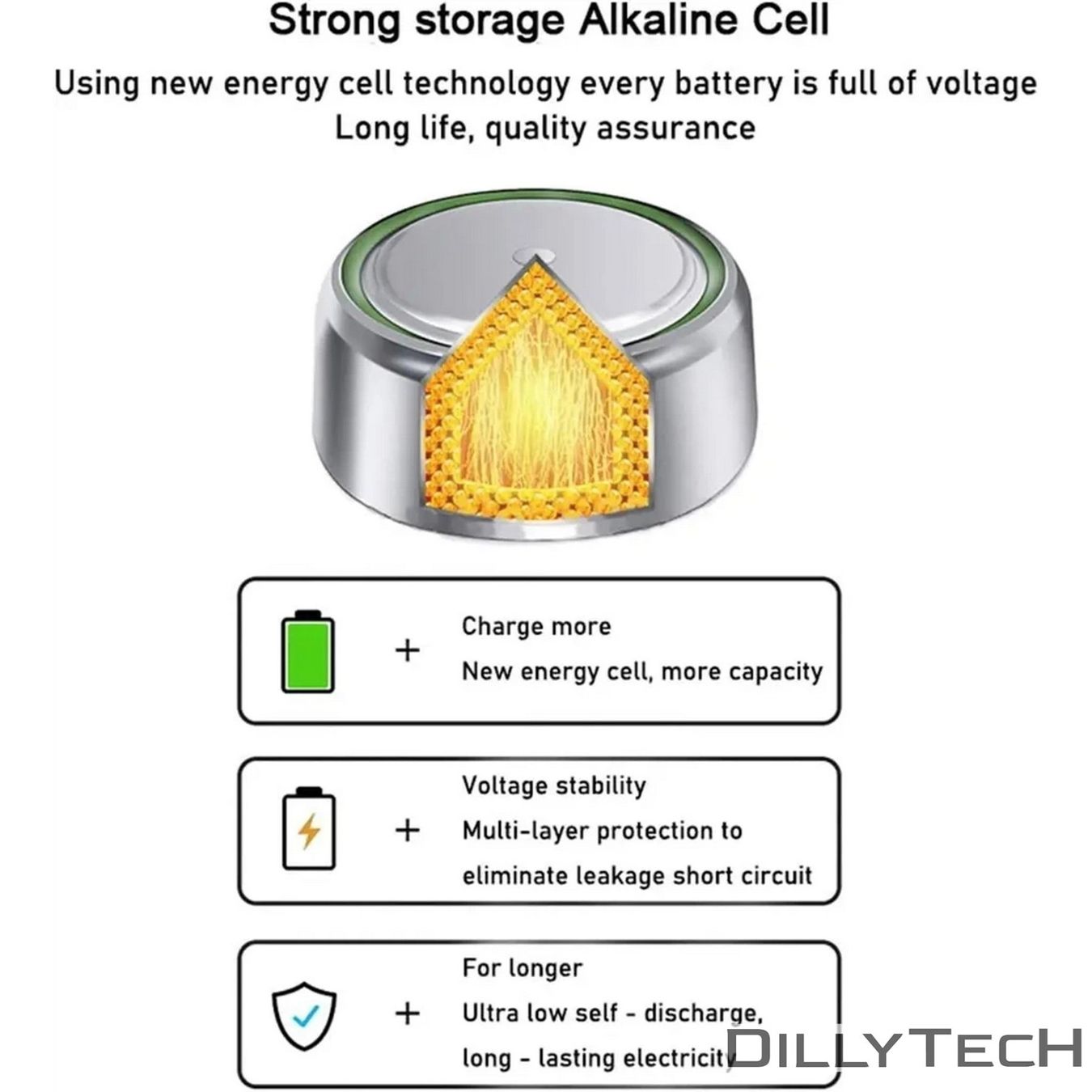 Caricatori & Batterie: DTecH AG5, LR48, 393 Knopfzellenbatterie - 30 Stk. – Nuovo e nell'imballaggio originale da Meilen venduto da DillyTecH 6