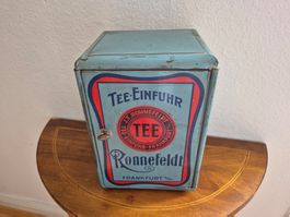 Alte Ronnefeldt Tee Blechdose Vintage Reklame Blechschrank
