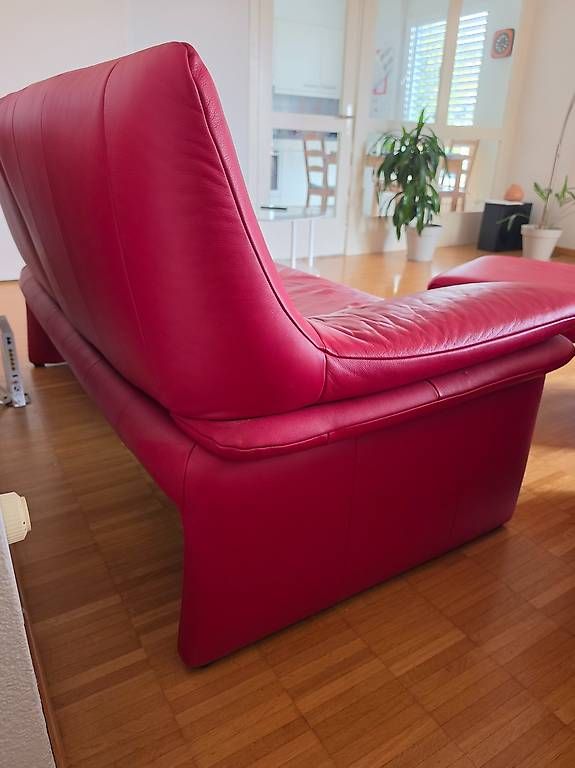 Sofas: Leder Sofa Garnitur rot – D'occasion à Orpund par Schorsch012 2
