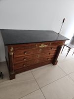 Vintage Biedermeier Chest of Drawers - Marble Top, 4 Drawers