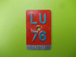 Velonummer / Fahrradnummer LU 76 ... zum 50. Geburtstag !