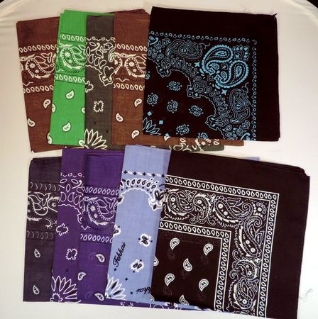 Bunte Bandana Tücher, 10er Set, Sommerliche Accessoires