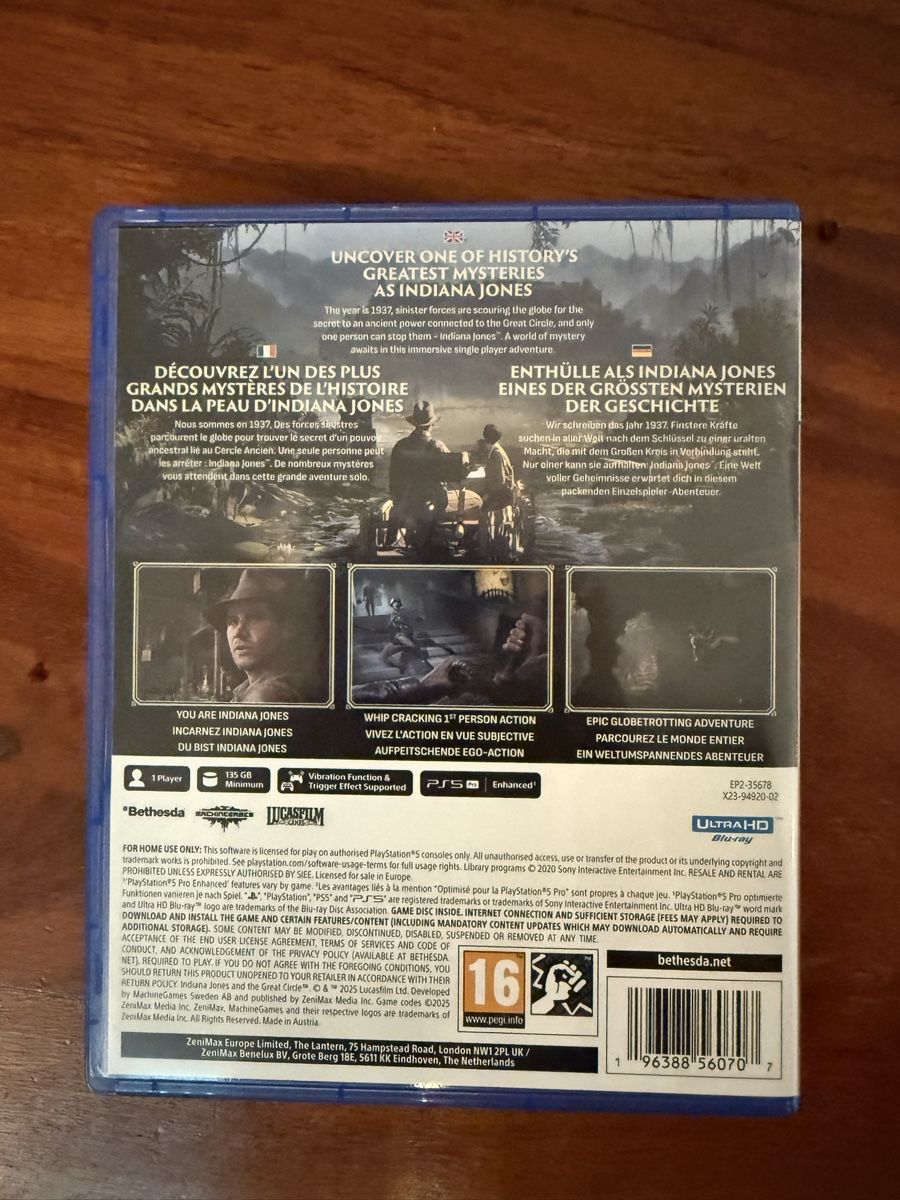 Sony Giochi: Indiana Jones PS5 – Usato da Balsthal venduto da b.oki 1