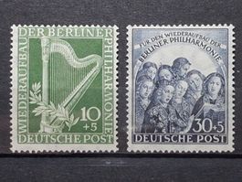 Berlin Wiederaufbau Mi-Nr. 72-73 Postfrisch Geprüft 140 Fr