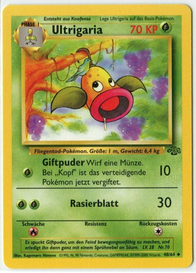 Pokémon Carte collezionabili: Ultrigaria Dschungel 48/64 Deutsch MINT – Nuovo (secondo la descrizione) da Dornach venduto da Deco89