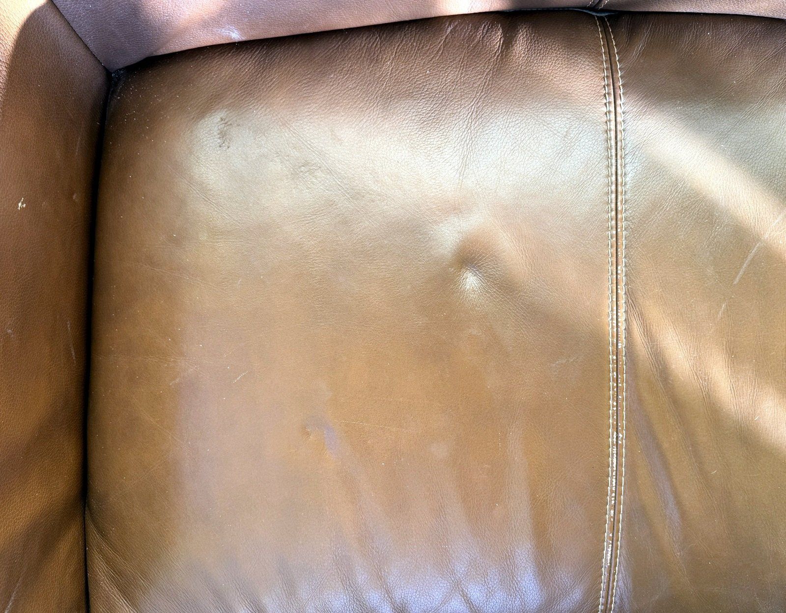 Sofas: Echtleder 2-Sitzer-Sofa in braun/cognac, 185x75cm – Gebraucht aus Lachen SZ von mrsf 3