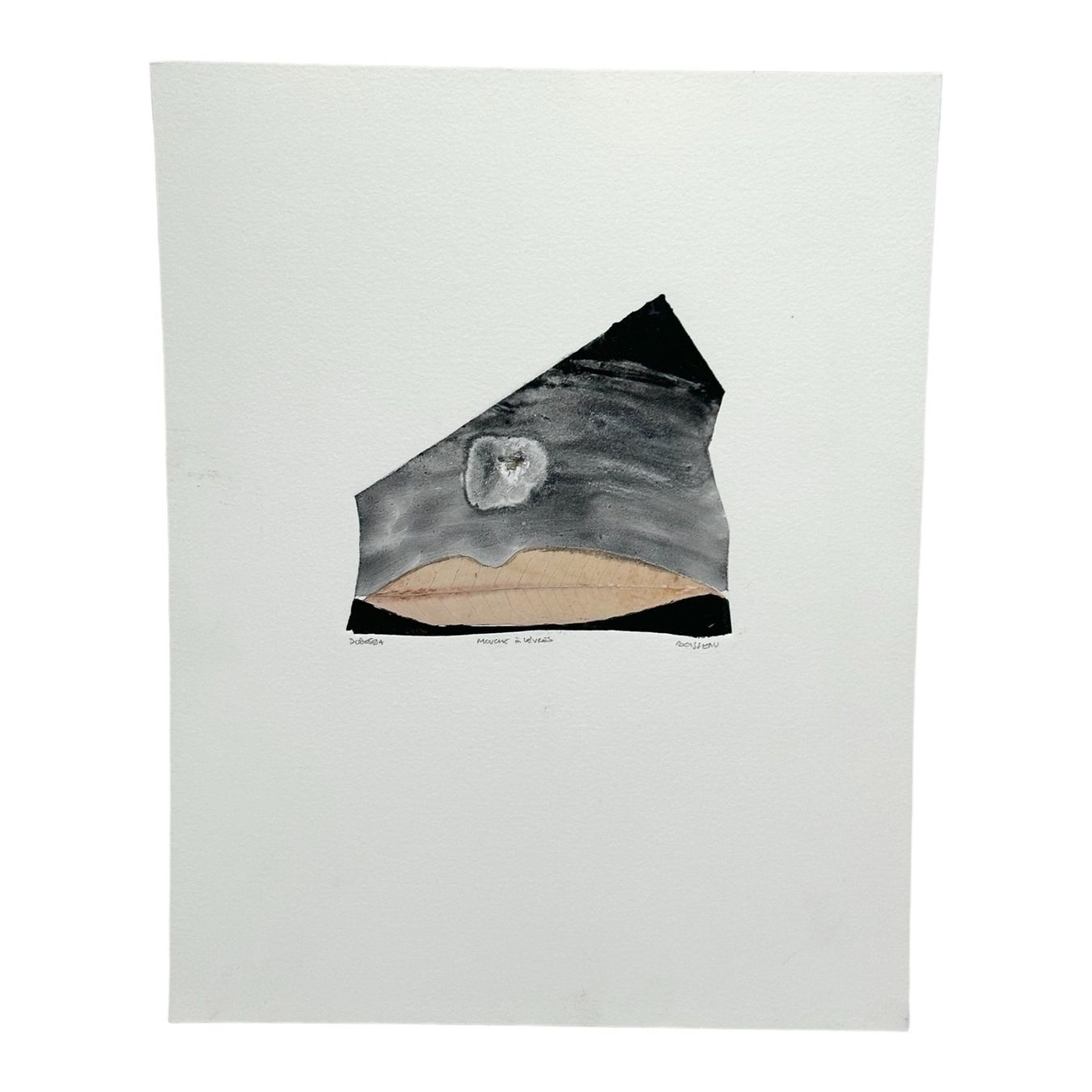 Tableaux: Composition abstraite "Mouche à lèvres" signée BASSEM 1994 – D'occasion à Morges par vintiques 1
