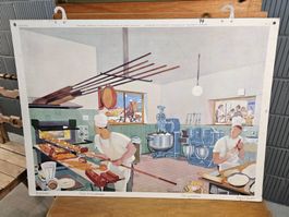 Daniele Buzzi Schulwandtafel Bild No. 74 - Backstube 1950