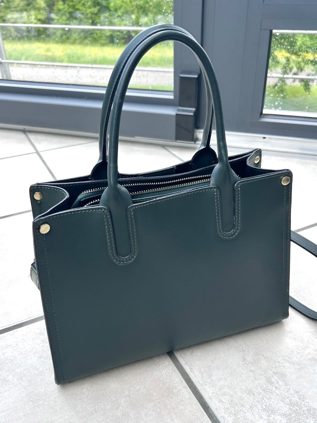 Borse da donna: Ledertasche Petrol – Usato da Meltingen venduto da Rhododendren 2