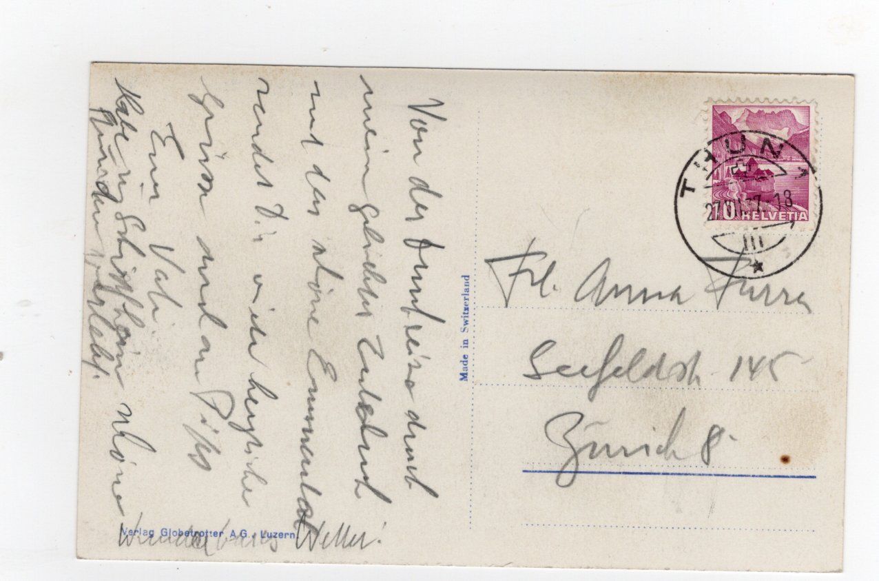 Cartoline postali: Schüpfheim LU 1938 – Usato da Rapperswil SG venduto da INTELVI 1