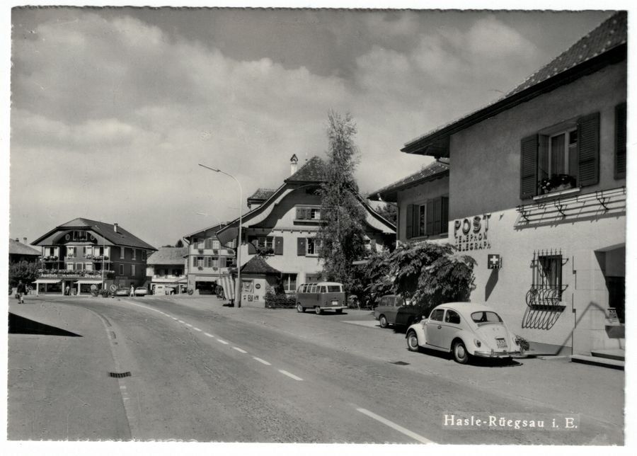 Cartoline postali: Hasle-Rüegsau, PTT, Oldtimer, um 1950-55 – Usato da Frauenfeld venduto da POML