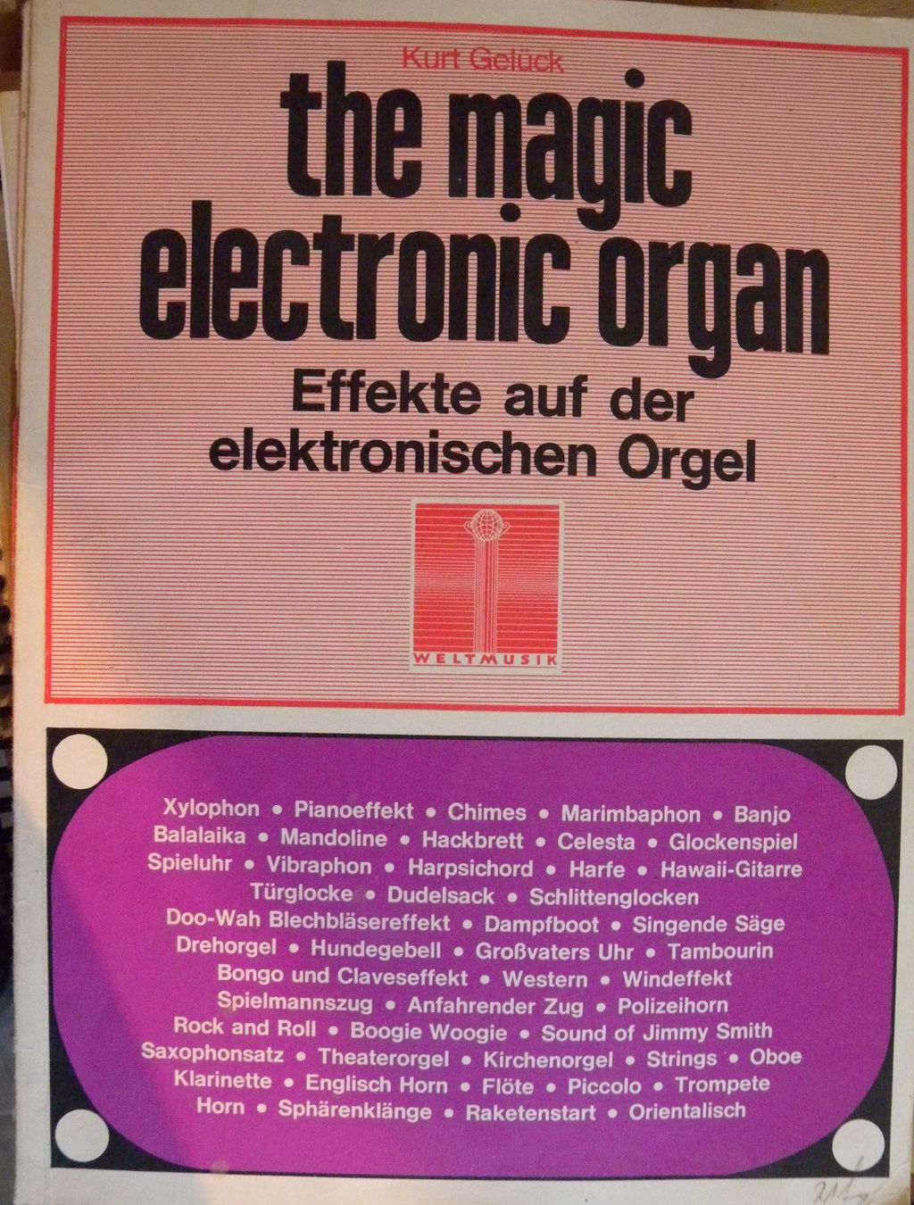 Libri: "The Magic Electronic Organ" Buch Orgel – Usato da Hauenstein venduto da Danbach