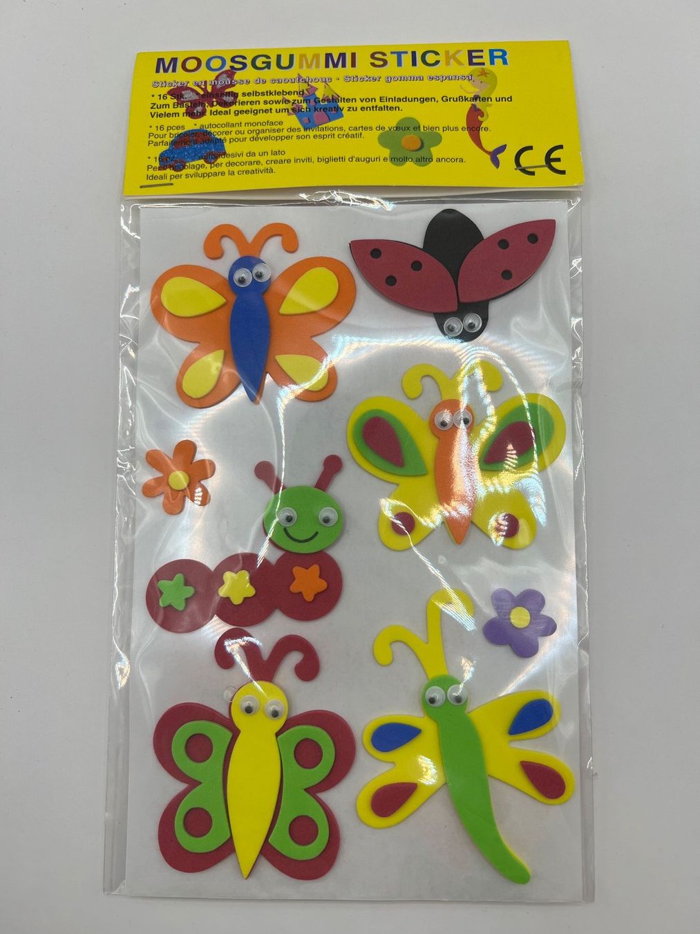 Aufkleber: 16 Stk. Moosgummi Sticker Aufkleber Kleber – Neu und originalverpackt aus Vaduz von NotNeeded