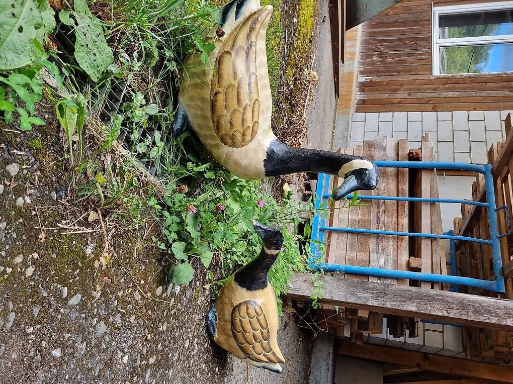 Statuette: 2 lustige, dekorative Enten aus pappmache – Usato da Mumpf venduto da ivd_y8hf 2
