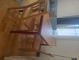 PINNTORP / PINNTORP Table and 4 chairs, light brown stained